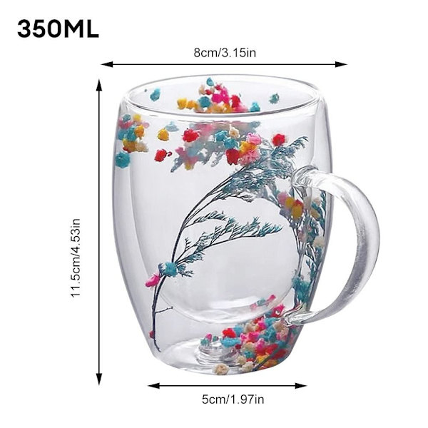 Torra blommor kopp dubbelvägg glas kopp #2 #2