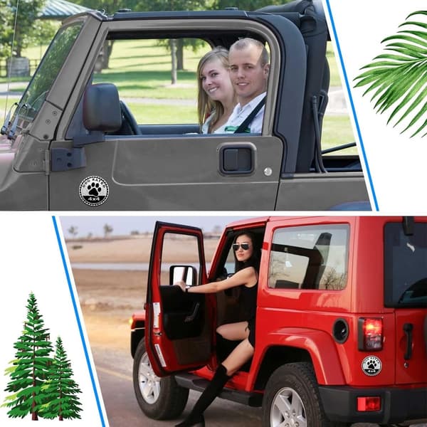 2 kpl Koirat-luokiteltu autoembleemi 4x4