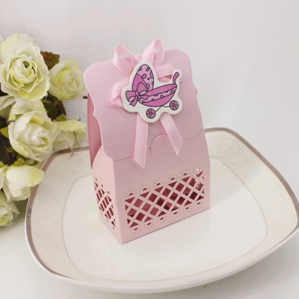 12stk/parti Godteriboks Bryllupsfavoritboks C-ROSA C-ROSA C-Pink