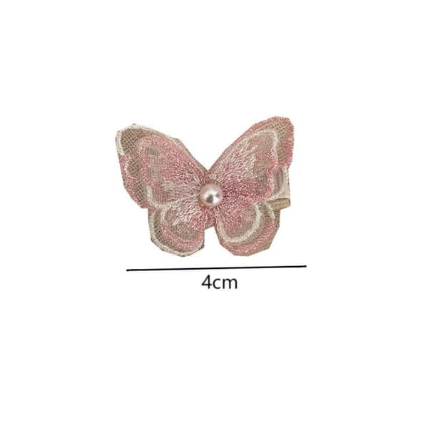4 KPL Perhoshiusneuloja Hiusklipsi PINKKI pink
