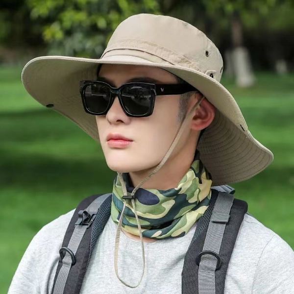 12cm Brätte Buckets Hat UV-skydd Solhatt SVART black