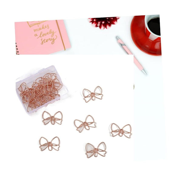 20 st Pappersklämmor Bokmärke Binder Clips