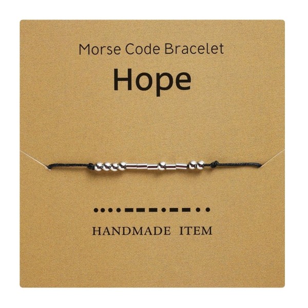 Morse Code Armbånd Perle Armbånd HOPE HOPE Hope