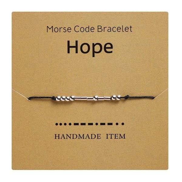 Morse Code Armbånd Perle Armbånd HOPE HOPE Hope