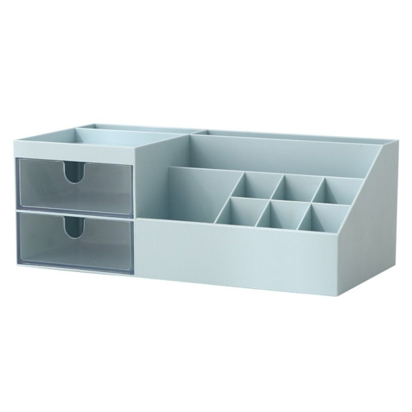 Desktop Organizer Opbevaringsboks til kontorartikler BLÅ Blue