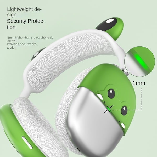 Udskiftning af hovedbøjledæksel GRØN ØRETELEFON TASKE ØRETELEFON Green Earphone case-Earphone case