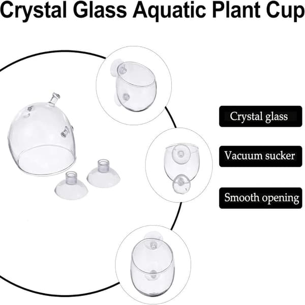 4 stk. planteholder til akvarium