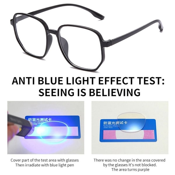 Anti-Blue Light Glasses Neliömäiset silmälasit HARMAAT Grey