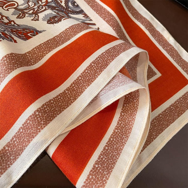 Strandsjal 90x90cm Sidenscarf 4 4 4