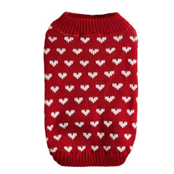 Slim Fit Pet Sweater Hjerte Pet Sweater RØD Red