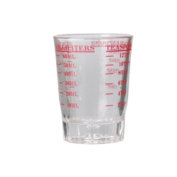 Espresso Shot Glas Shot Glas Målebæger RØD 45ML 45ML red 45ml-45ml