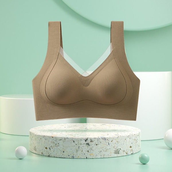Dam Is Silk BH Seamless Underkläder KHAKI XL XL khaki XL-XL