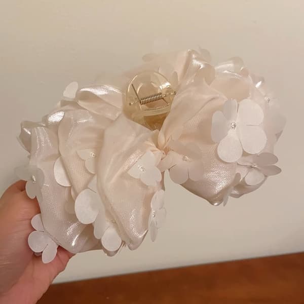 Hårklämma med rosett BEIGE beige