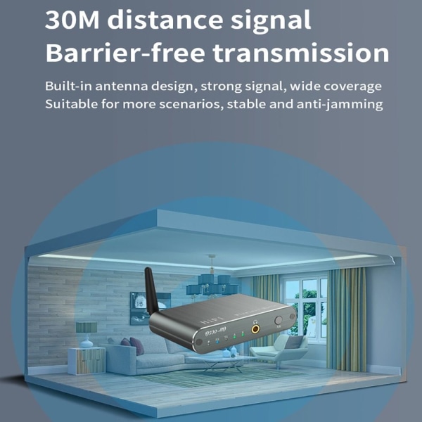 Bluetooth 5.3 Mottaker Sender Trådløs Lydadapter