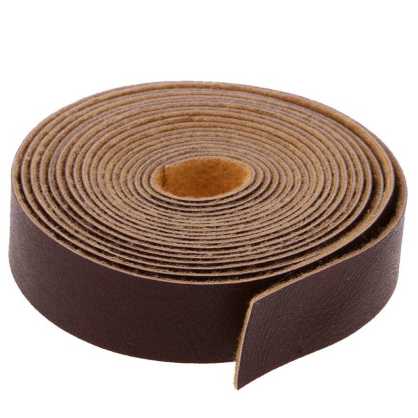 10 Meter Læderrem Strip DIY Læder Craft MØRK KAFFE Dark Coffee