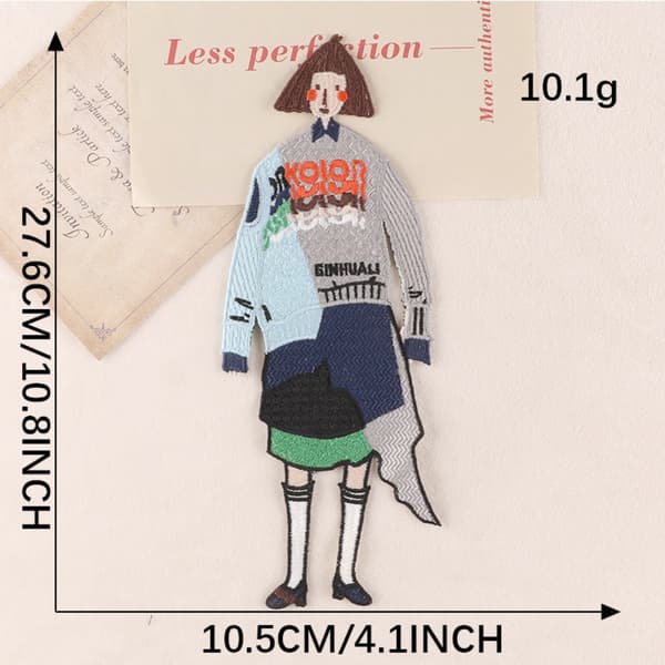 Broderi Patch Broderad Tyg Påklistrad 3 3 3