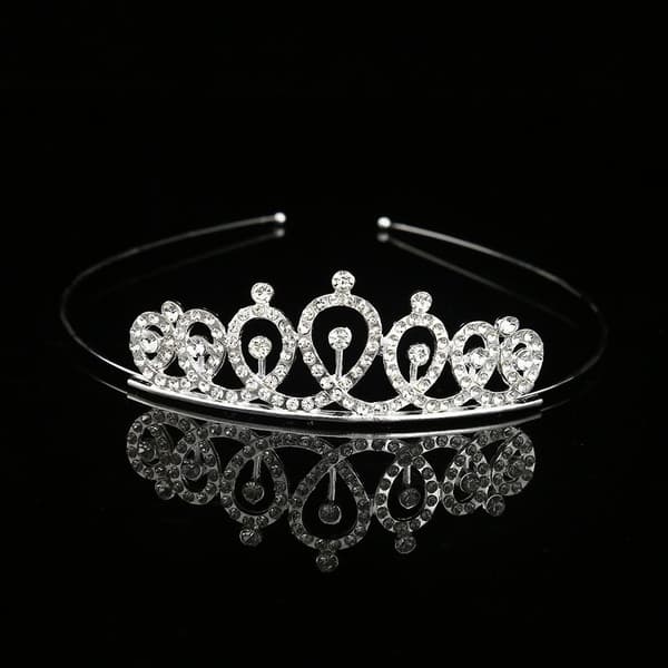 Bryllupsdiadem i krystall Dronning Prinsesse Krone C C C