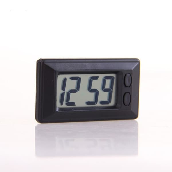 Bil Fordonsinstrumentbräda Klocka LCD Digital Display Klocka Bil Lastbil black