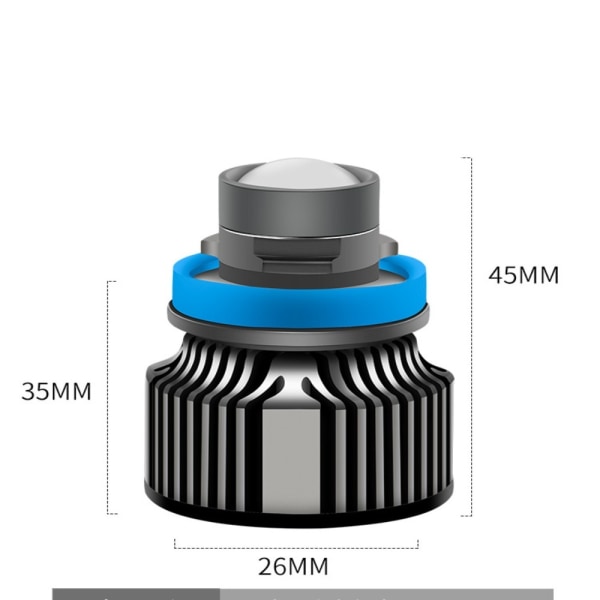 LED-tåkelys Tofargelamper GUL 9006/9005 9006/9005 yellow 9006/9005-9006/9005