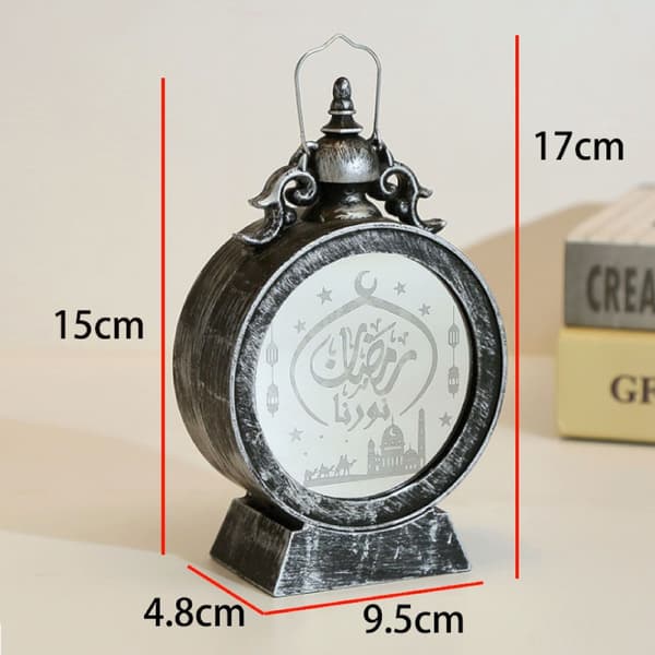 Ramadan Kareem Led Lykta Ramadan Ljuslykta SILVER silver
