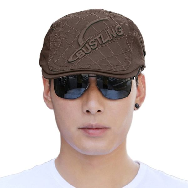 Beretthatt Kaskett Flat Cap KAFFE Coffee