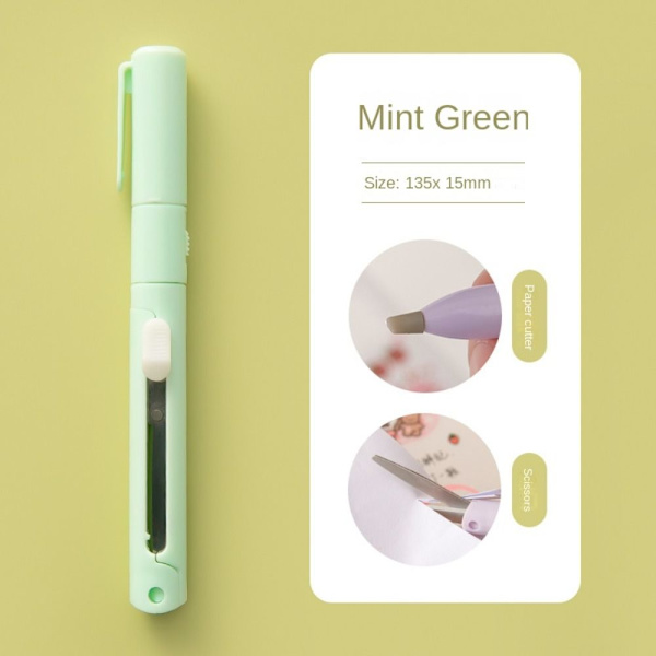 Mini Colorful Folding Sax 2 i 1 Hand Tält Cutter GRÖN green