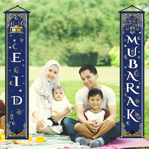 Eid Mubarak Dørbanner Ramadan Dekorasjon