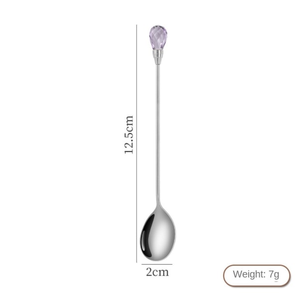 Røreske Kaffeske SØLV&LILLA SKE SKE Silver&Purple Spoon-Spoon