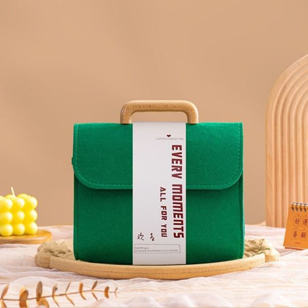 Filt mulepose Bryllupshåndtaske BEIGE M beige M