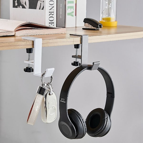 Skrivebord Side Krog Taske Krog HVID White