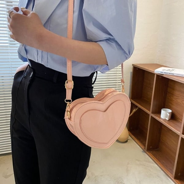 Hjärtväska Crossbody väska ROSA Pink