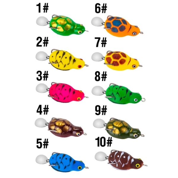 Fiskefrosk Lure Rubber Frog 8 8 8