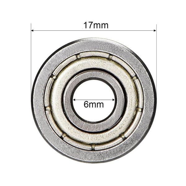 10st djupa spårkullager Skateboard Kullager 606ZZ 606ZZ 6x17x6mm