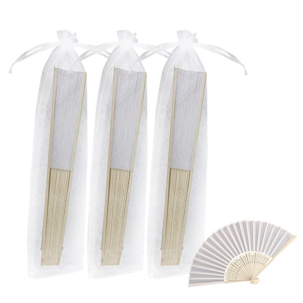 Håndventilator Foldeventilator Bryllupsventilator White 3Pcs-3Pcs