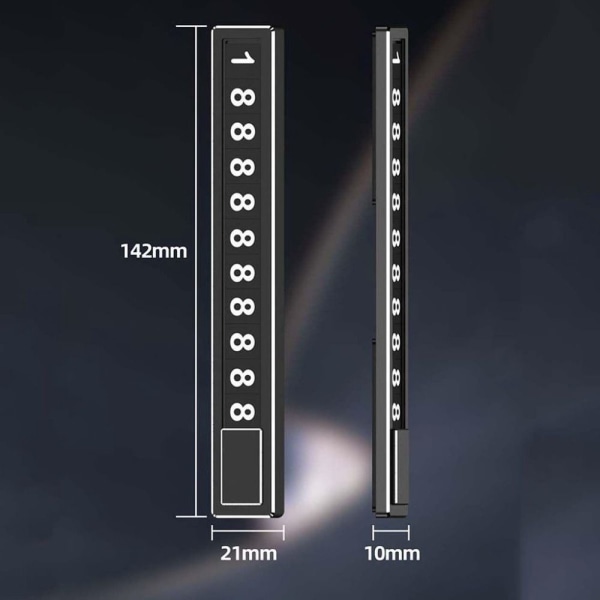 Telefonnummerplade Bil Midlertidig parkeringskort GRÅ Gray
