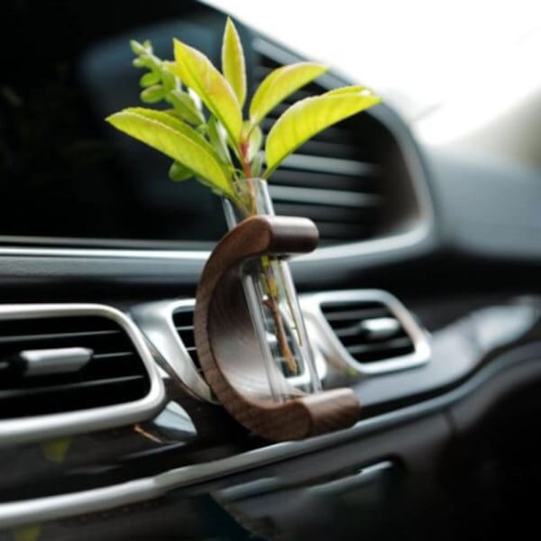 Reagensglas Vase i massivt træ Mini Bonsai Vase 2 2 2