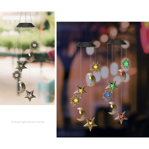 LED-tuulikello-satulamput EID Mubarak -lamput D-MONIVÄRIT