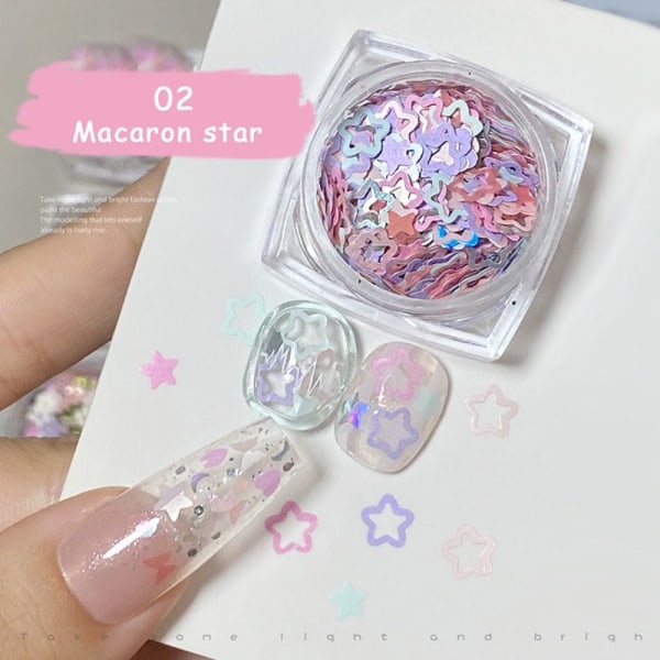 Manicure Patches hule pailletter dekoration STAR STAR Star