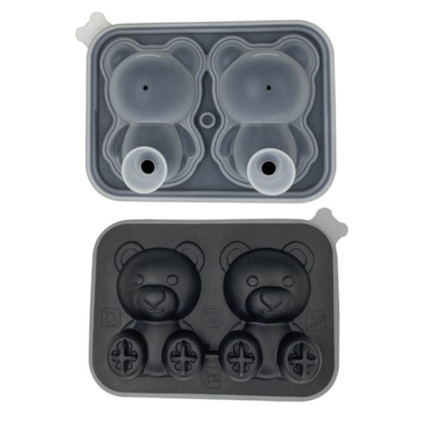 Ice Cube Mold Ice Making Box SVART TO RIST TO RIST black two grids-two grids