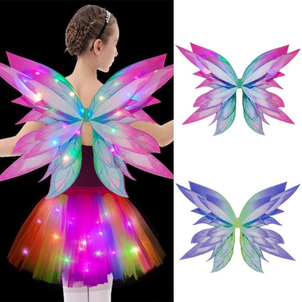 Fairy Wings Dress-Up Wings LILLA 4STK/SÆT 4STK/SÆT purple 4pcs/set-4pcs/set