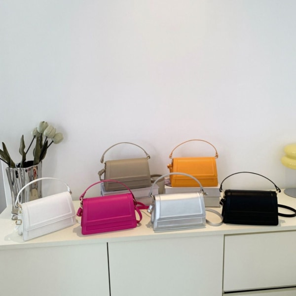 PU Klaff Håndveske Reise Crossbody Bag HVIT white