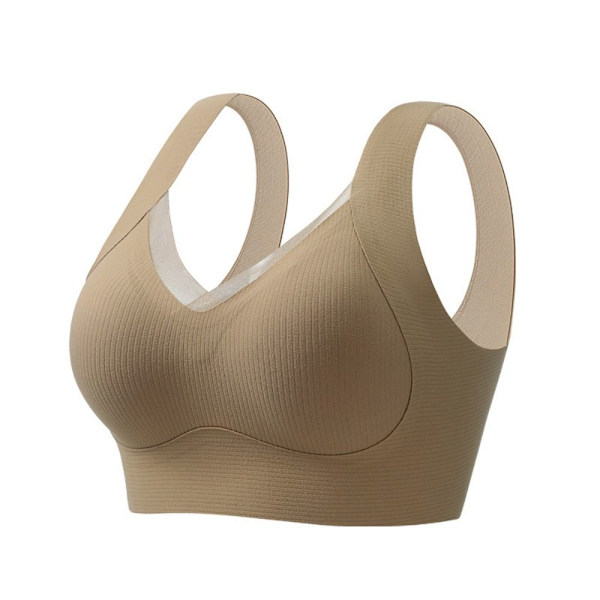 Dam Is Silk BH Seamless Underkläder GRÅ XL XL grey XL-XL