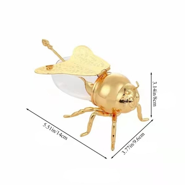 Bee Sukkerkopp Krydderkrukke GULL Gold