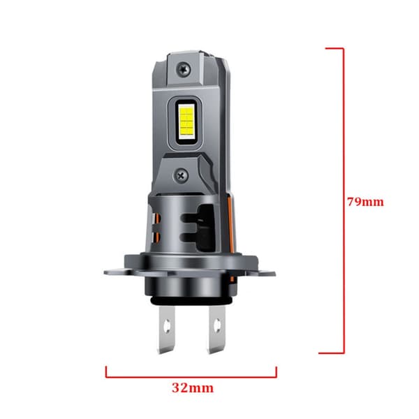 LED frontlyspære automatisk diodelampe Turbo LED-lys