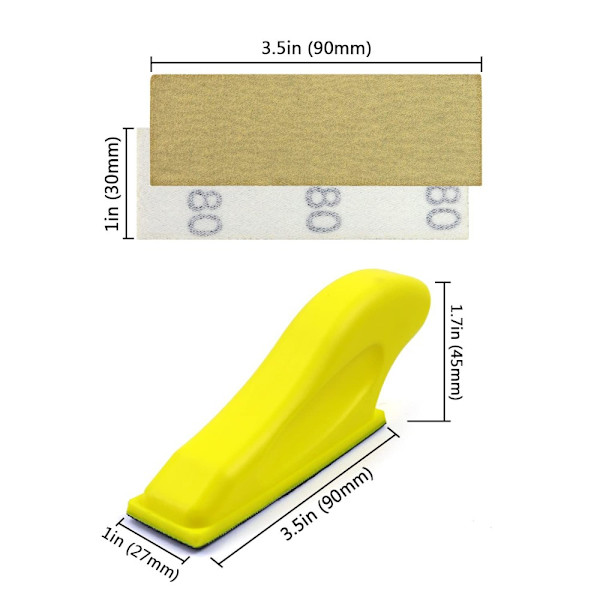 Micro Sander Kit Wet Dry Sandpapir Håndslibeblok