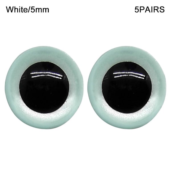 10 st/5 par Eyes Crafts Eyes Puppet Crystal Eyes 5MMWHITE WHITE 5mmWhite