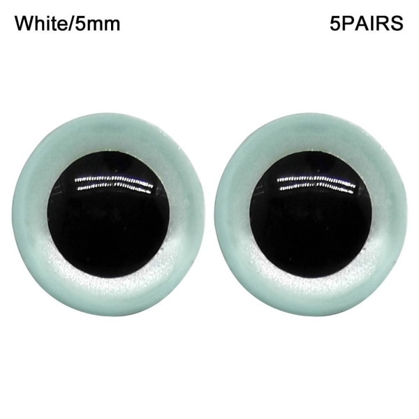 10kpl/5paria Eyes Crafts Eyes Puppet Crystal Eyes 5MM WHITE WHITE 5mmWhite