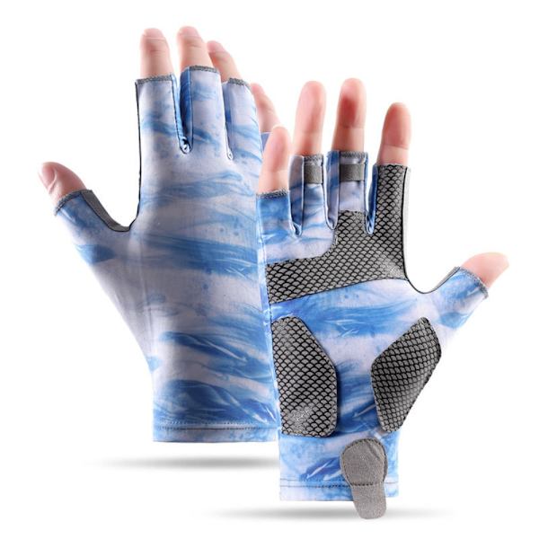 Ice Silk Gloves Fiskehandsker BLUE M Blue M