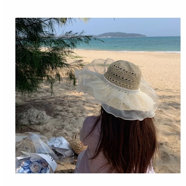 Nya solhattar Luxury Lace Pearl Lady Cap 02 02 02