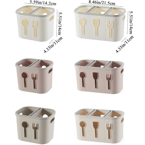 Spisepinne Fat Spisepinnebur BEIGE 2 RETTER 2 RITTER Beige 2 Grids-2 Grids